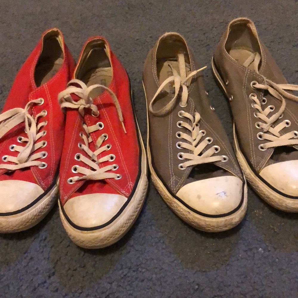 2 pair of converse